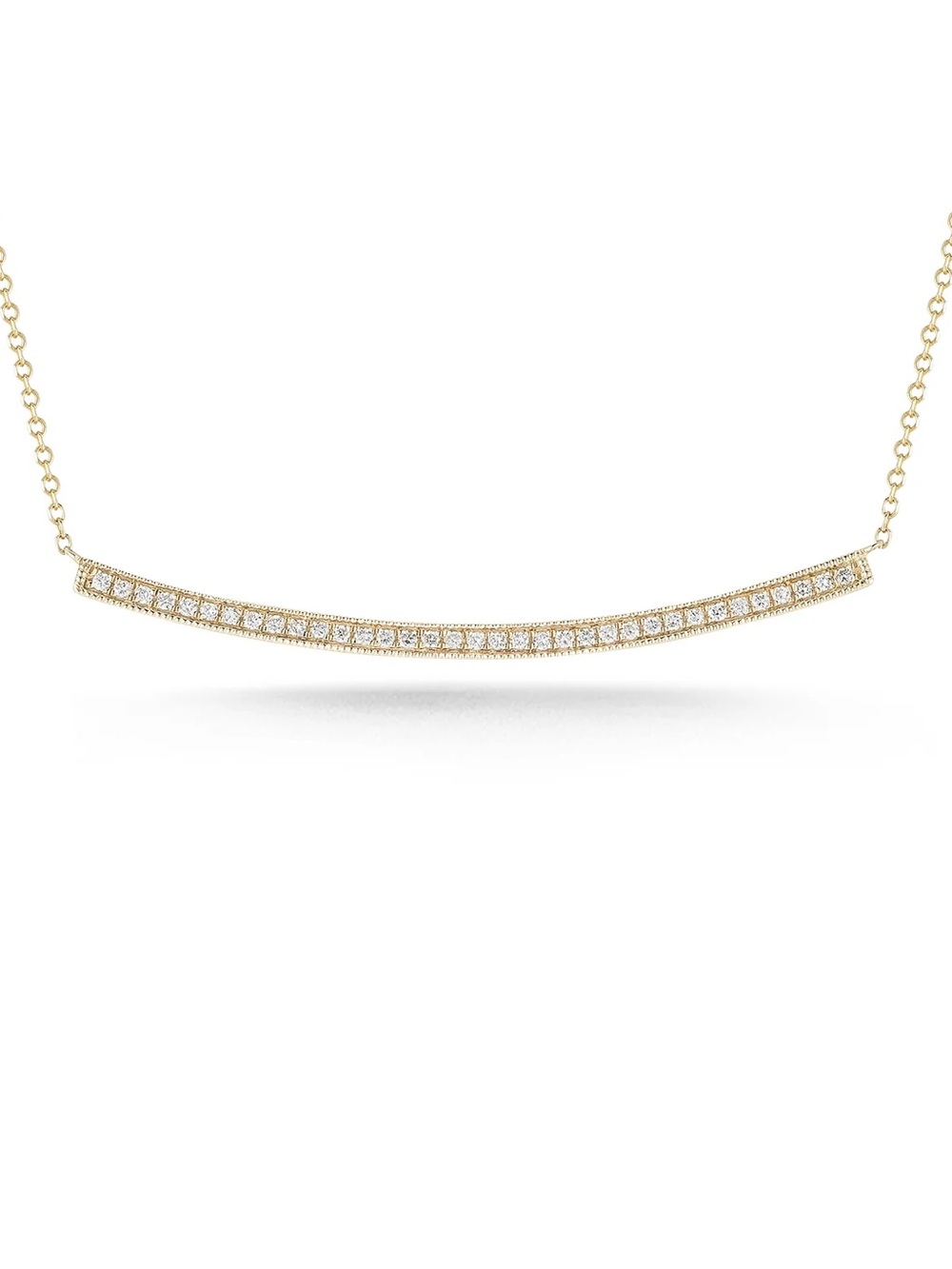 Dana Rebecca Designs Sylvie Rose Yellow Gold Long Bar Necklace